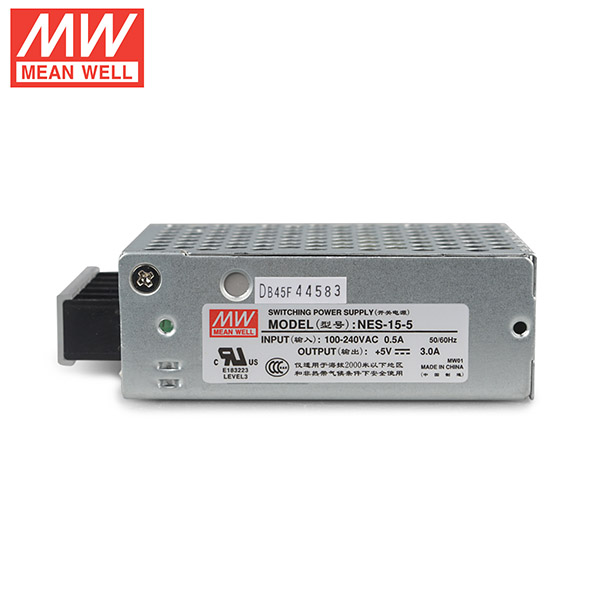 Mean Well NES-15-5 DC5V 15Watt 3A UL Certification AC110-240 Volt Switching Power Supply For LED Strip Lights Lighting Mean Well NES-15-5 DC5V 15Watt 3A UL Certification AC110-240 Volt Switching Power Supply For LED Strip Lights Lighting
